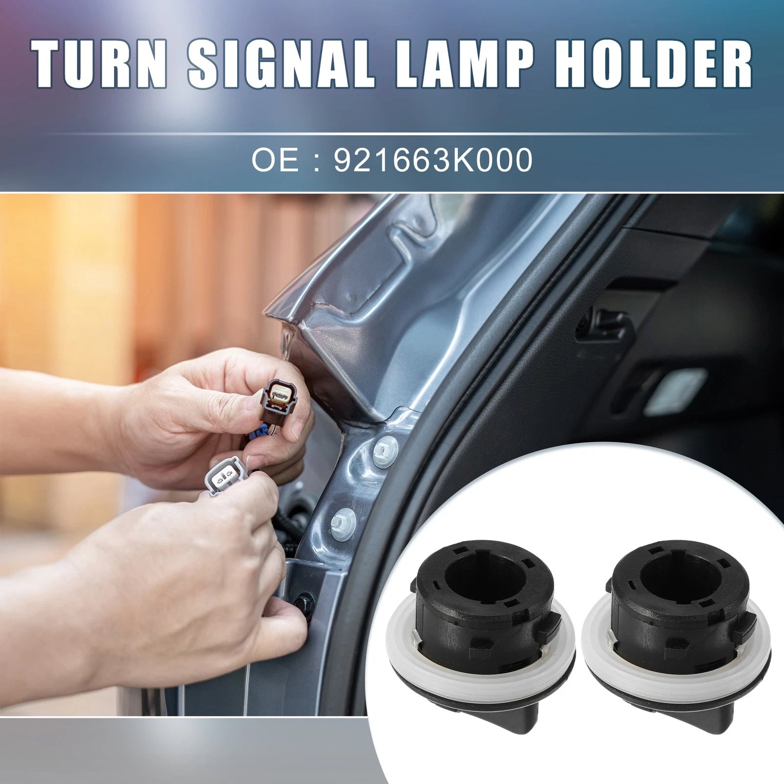 Turn Signal Lamp Holder Replacement Socket for Hyundai (Set of 2)