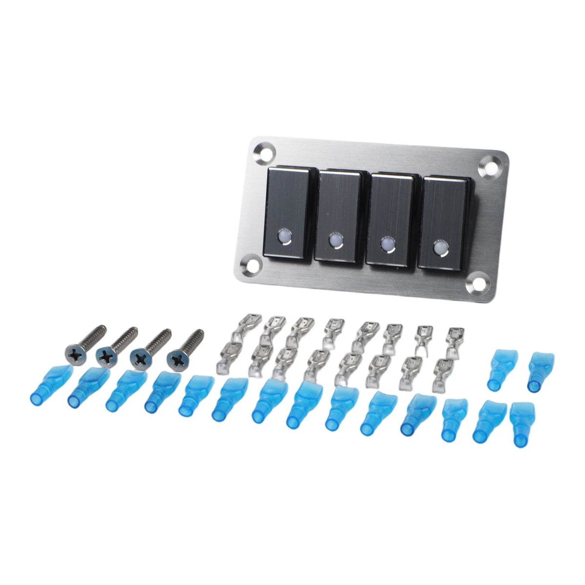 Boatshaped Switch Panel with Blue Backlight for Yachts (No Part Numbers)