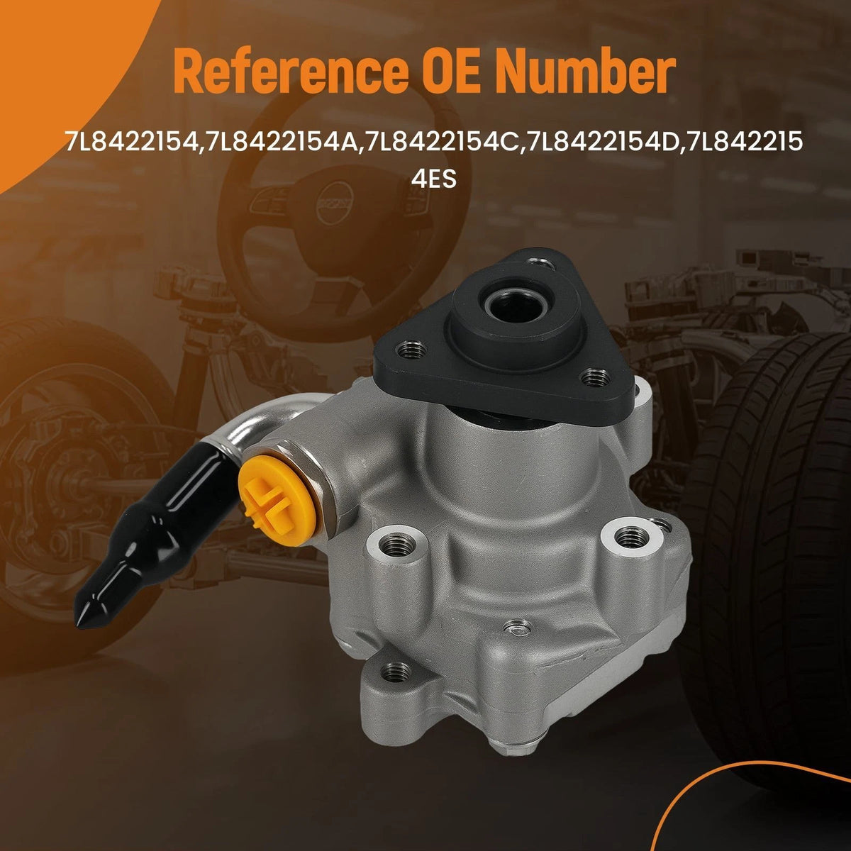Front Power Steering Pump for Porsche Cayenne V8 4.5L (2003–2006) 7L5422153B