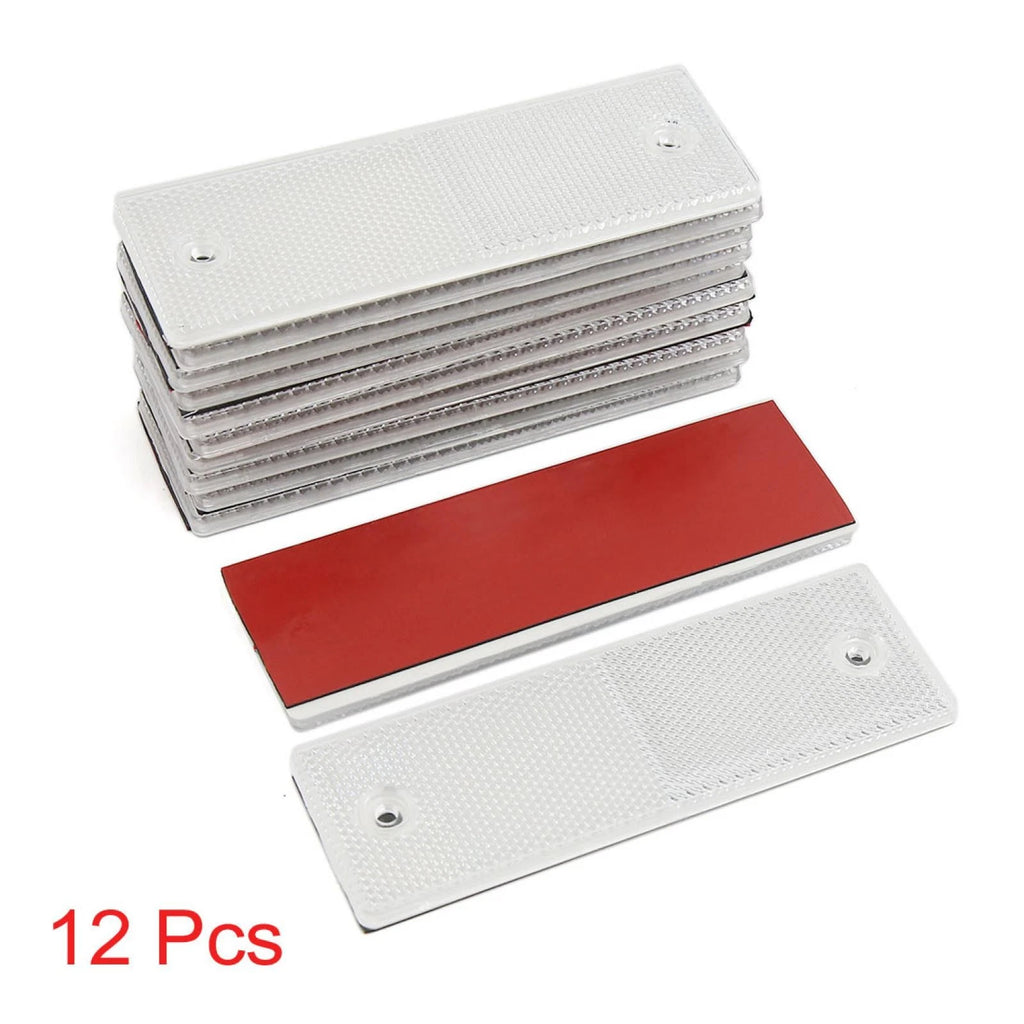 Reflective Warning Plate Adhesive Reflector Set for Universal Trailer (12PCS)