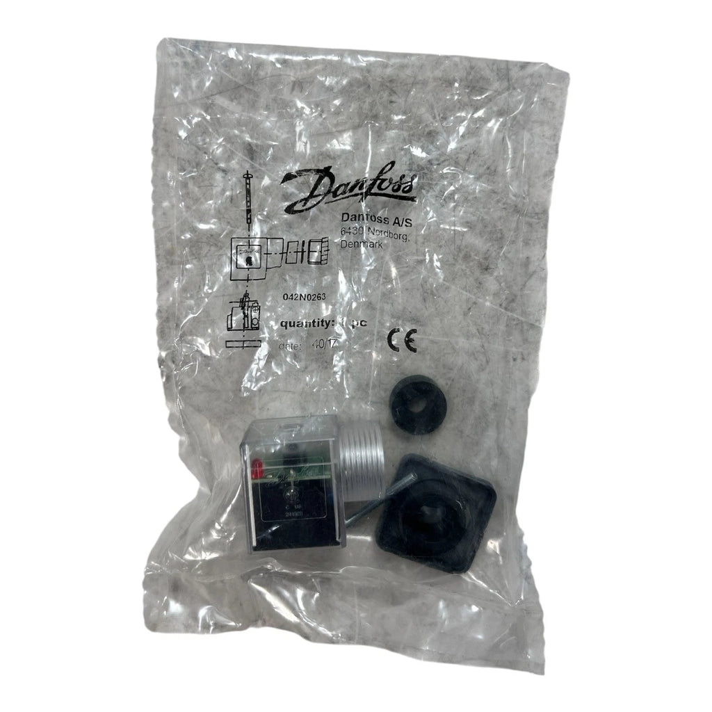 Solenoid Coil 24V 9W w/ Cable Socket Plug for Danfoss 042N0843