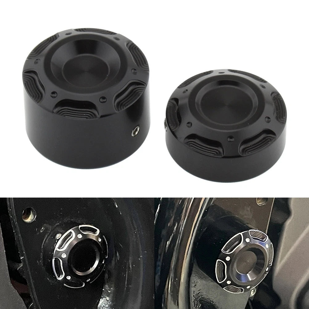 2X Frame Cap Nut Bolt Cover Black for Harley-Davidson X350