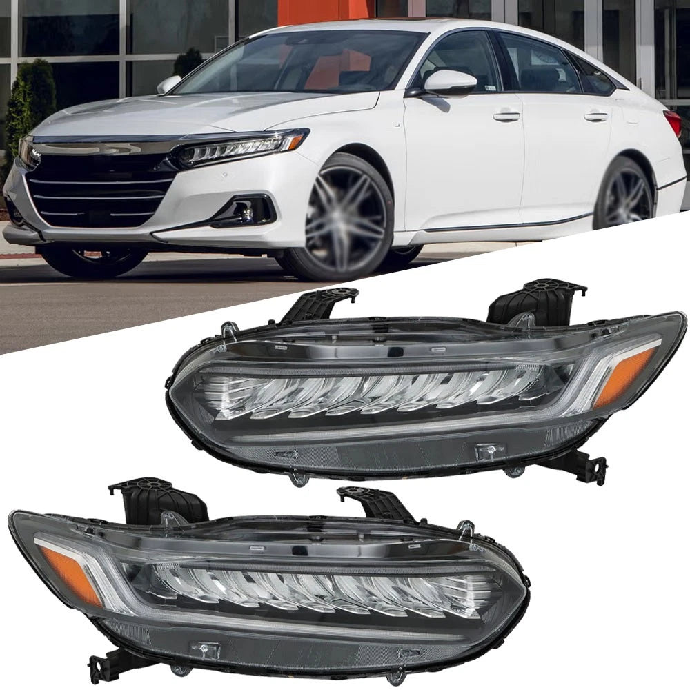 LED Headlights Assembly for Honda Accord (2018–2021) Left+Right Side