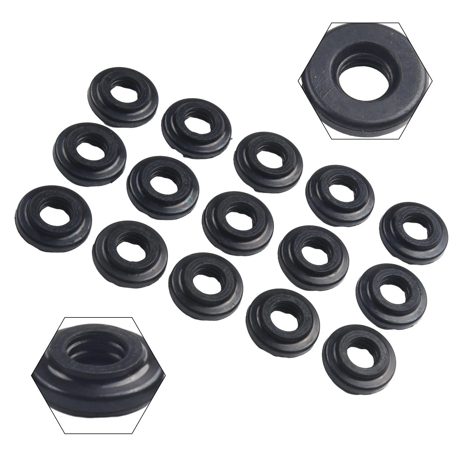 15 Piece Rubber Valve Cover Gaskets for BMW E39 E46 E53 E60 (1997–2010)