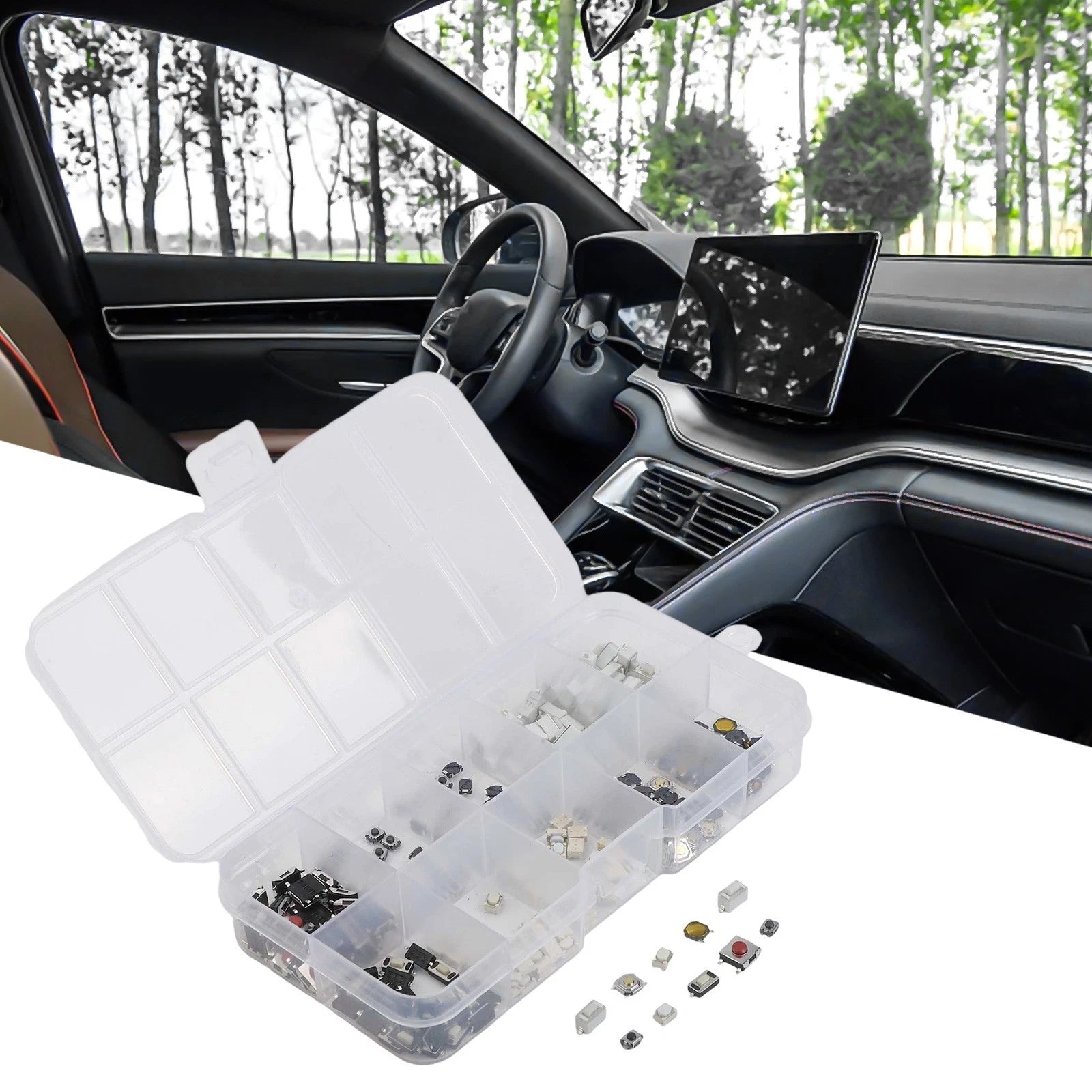 Button Switch with Box Touch Microswitch Control for
