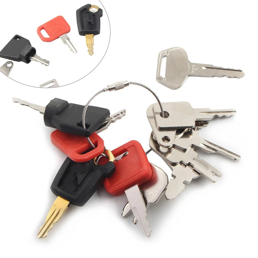 12 Keys Construction Ignition Key Set For John Deere For Komastu For Bobcat