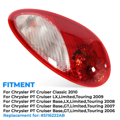 Fit for 2006-2010 Chrysler PT Cruiser Right Side Tail Light with Bulbs 5116222AB