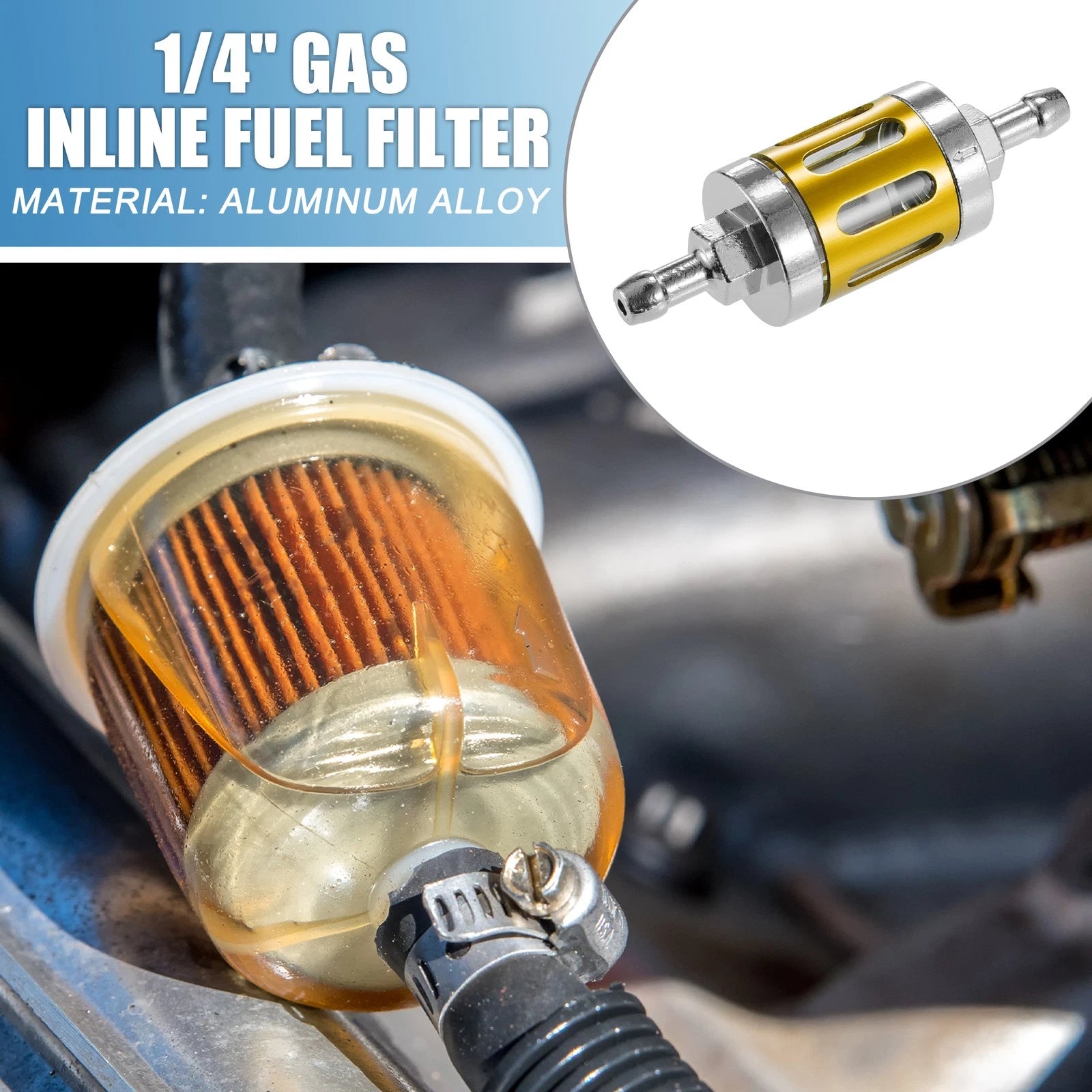 Inline Fuel Filter for Small Engines (Universal)