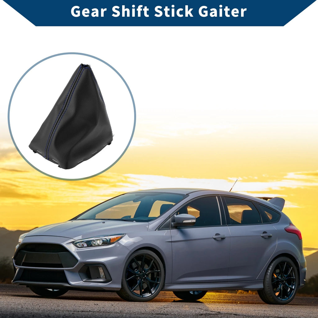Gear Shift Stick Gaiter Leather Black Blue Replacement for Ford Focus C MAX (2003–2010)