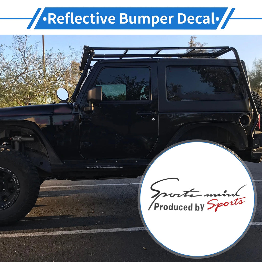 Reflective Bumper Decal for - Black Red