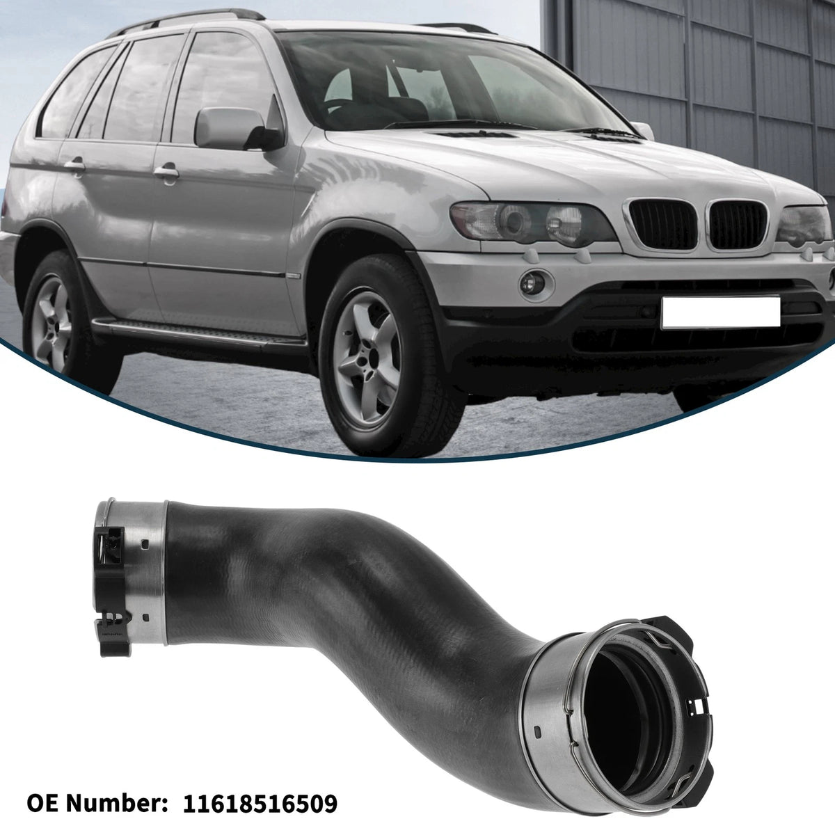 Radiator Hose Replacement for BMW 5 Series F07 (2009–2017) Black Intake Pipe