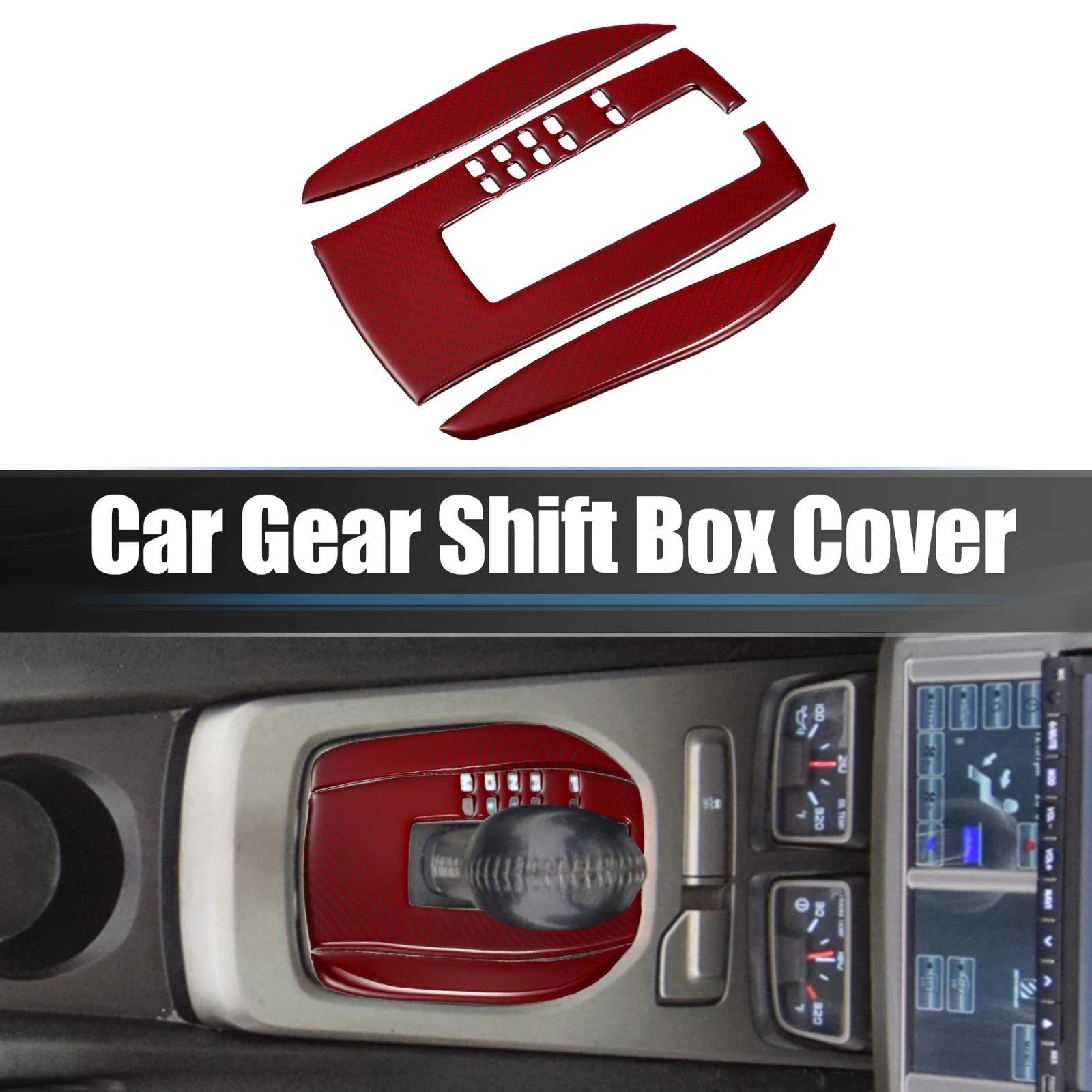 Gear Shift Box Trim Carbon Fiber Pattern Replacement for Chevrolet Camaro (2017–2019)