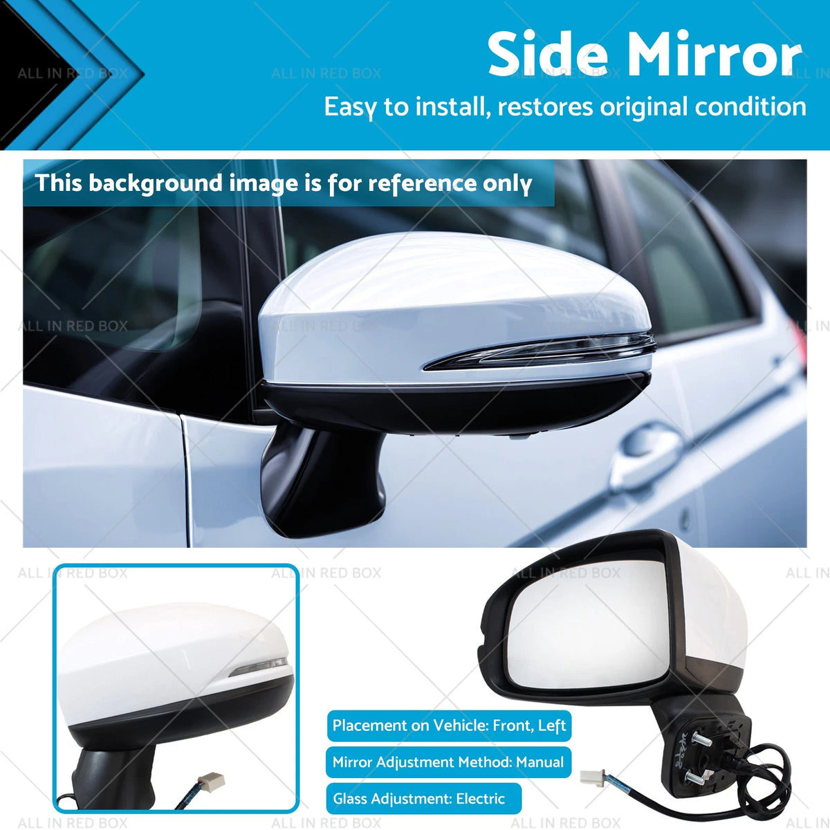 Left 5 Pin Electric Side Mirror with Turn Lamp for Honda Jazz (2014–2019)