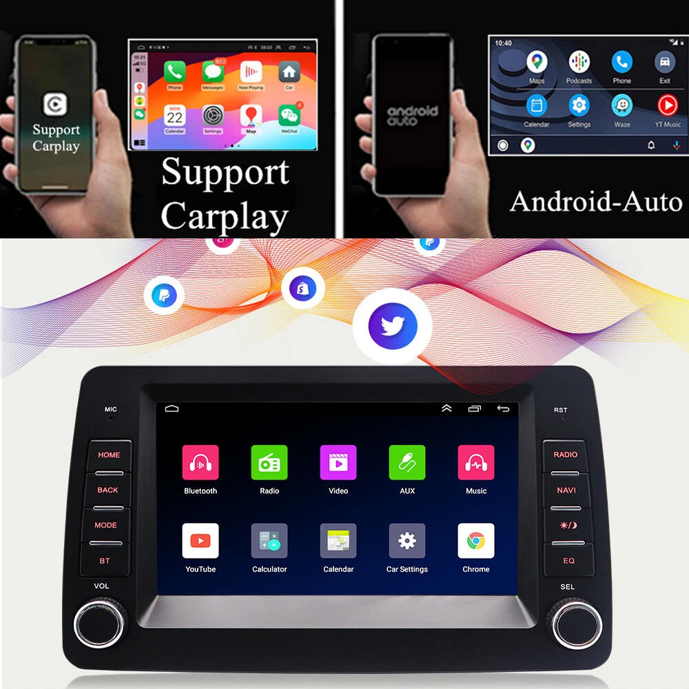 7'' Android Stereo Radio Head Unit for Fiat Panda (2003–2012)