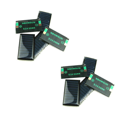 10Pcs 5V 30mA Micro Power Solar Cells Panel for DIY Projects
