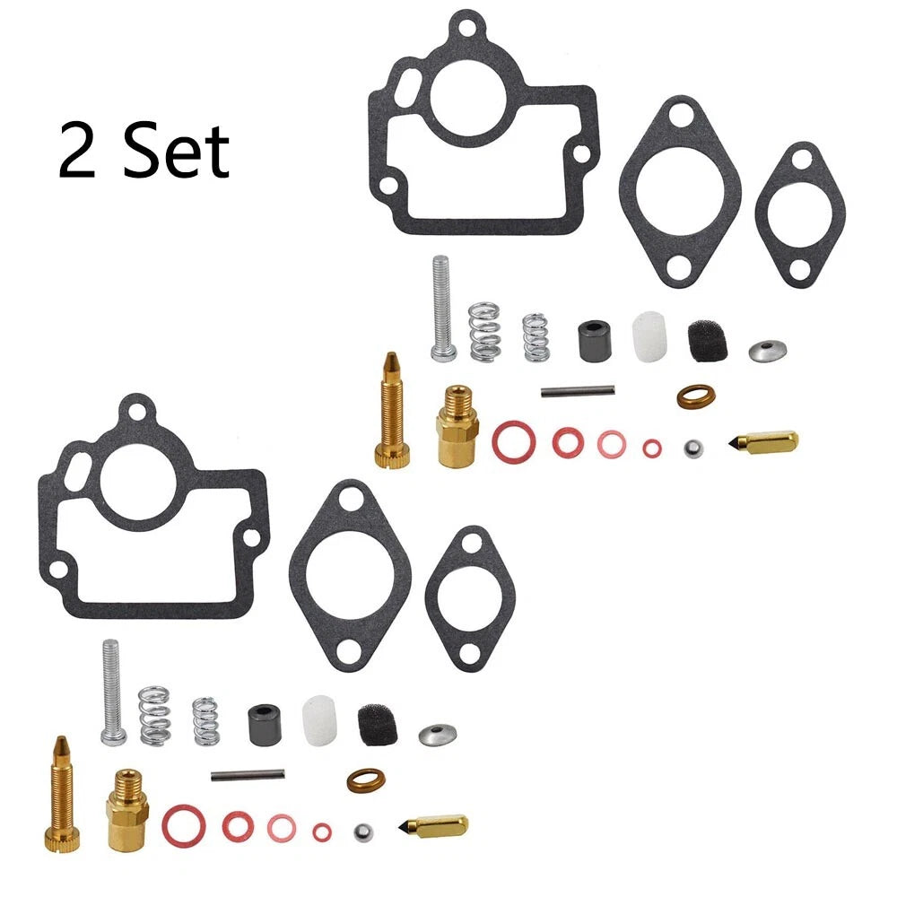 Set of 2 Carburetor Repair Kits for International Farmall IH H O4 W4 I4 HV Tractor