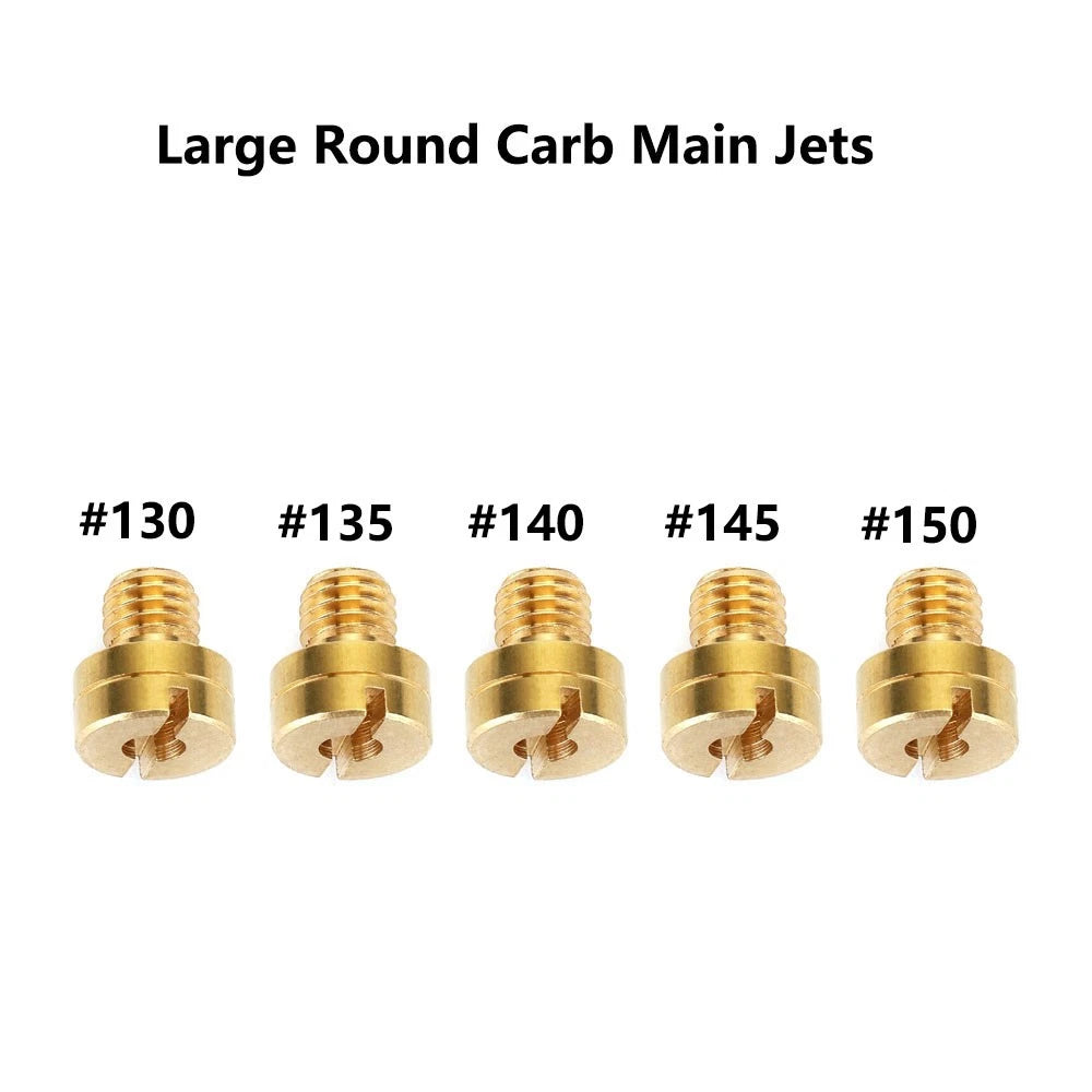 5pcs Large Round Carb Main Jets Replacement For Mikuni #130 #135 #140 #145 #150