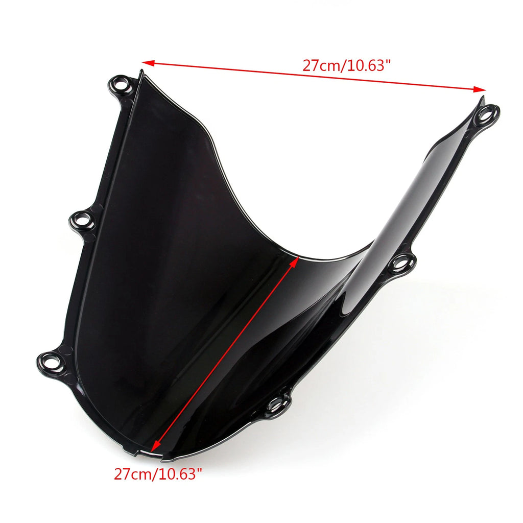 Double Bubble Windshield for Honda CBR600RR (2005–2006) Black