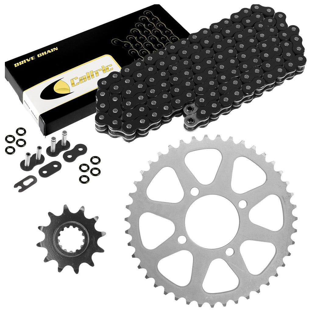 Drive Chain and Sprockets Kit Black O Ring Replacement for Kawasaki KEF300 (1995–2003)