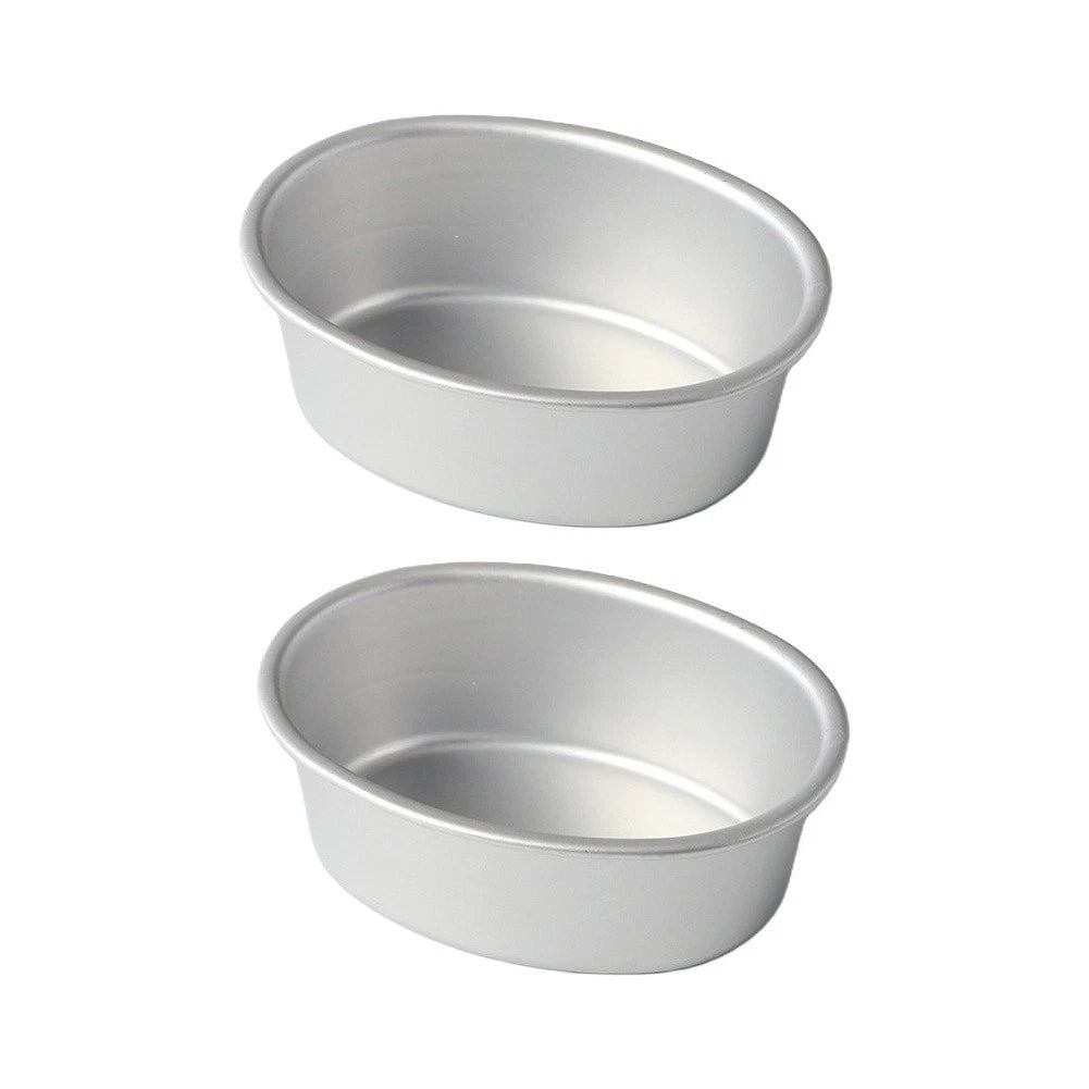 2X Aluminum Alloy Oval Cheesecake Mold for Baking