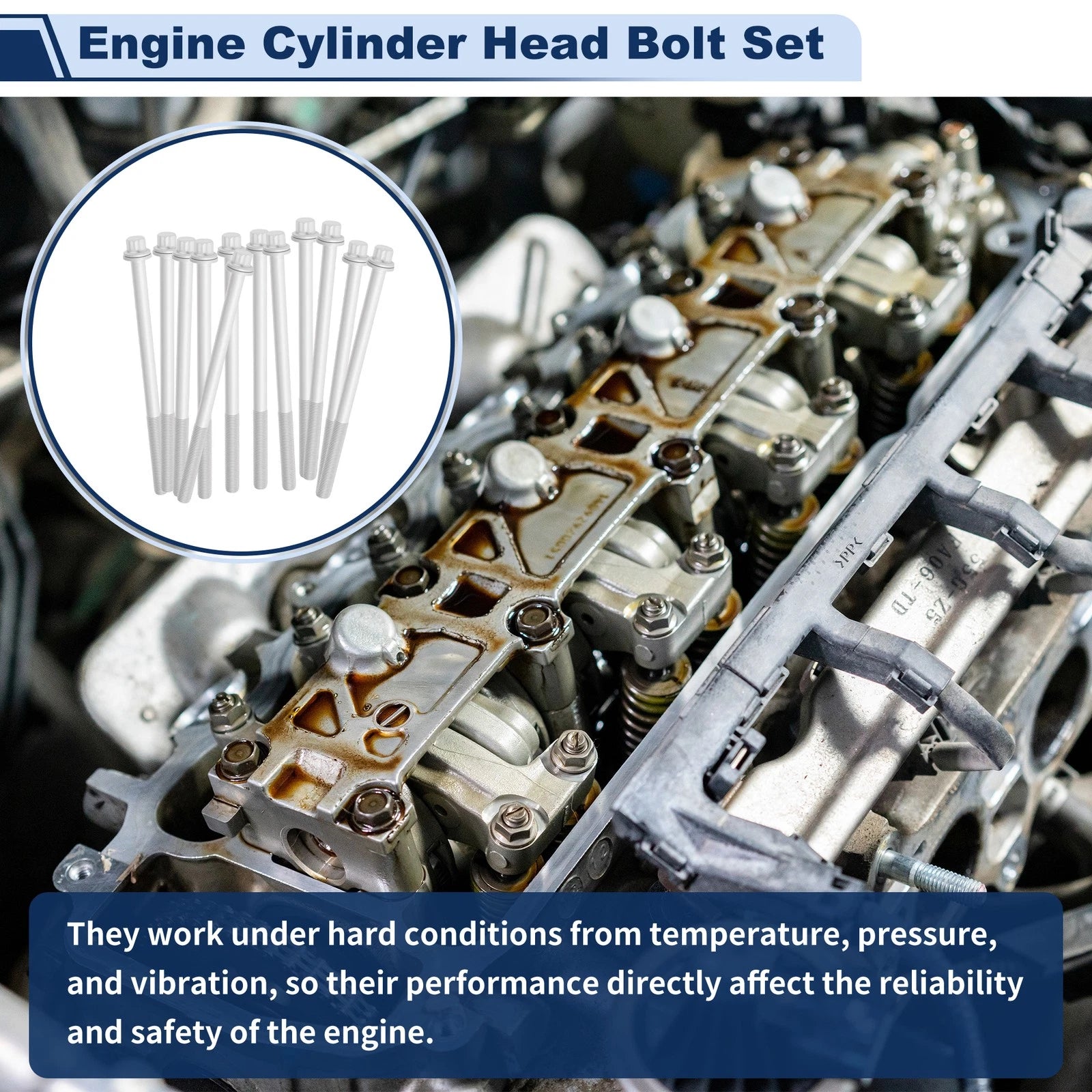 Engine Cylinder Head Bolt Set Replacement for Subaru Forester (1999–2010)