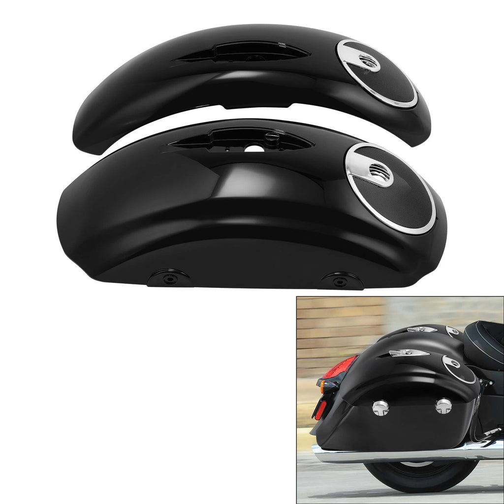 Gloss Black Saddlebag Lids with 6.5'' Speaker Cutout for Indian Chieftain (2014–2018)