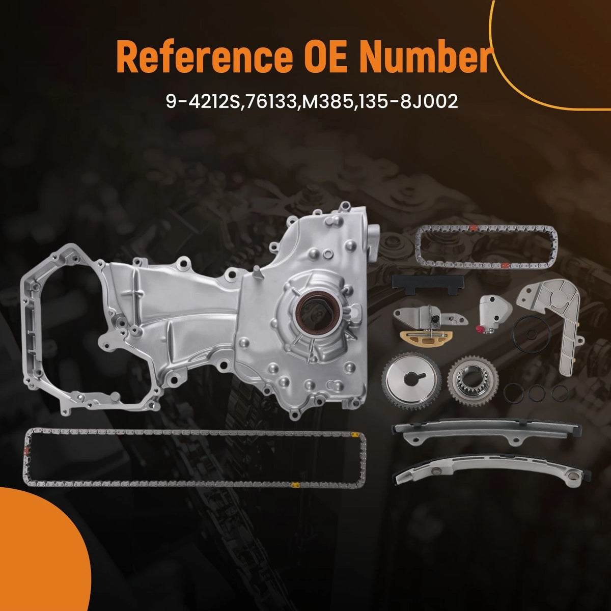 Engine Timing Chain Kit 164 Links for Nissan Altima 2.5L (2002–2006) 76133