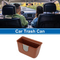 Car Trash Can for Universal Fit (1 Pc) - Seat Back Plastic Square Bin Orange Black