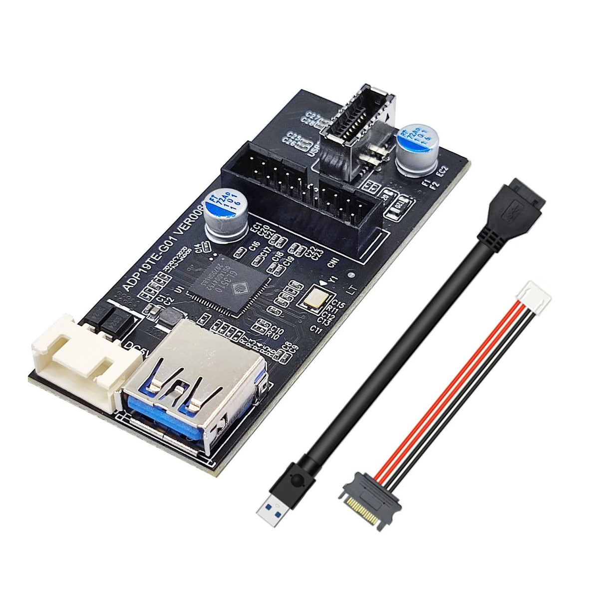 USB 3.2 Dual 19Pin Expansion Card for Motherboard (19Pin/Type-E Connector)