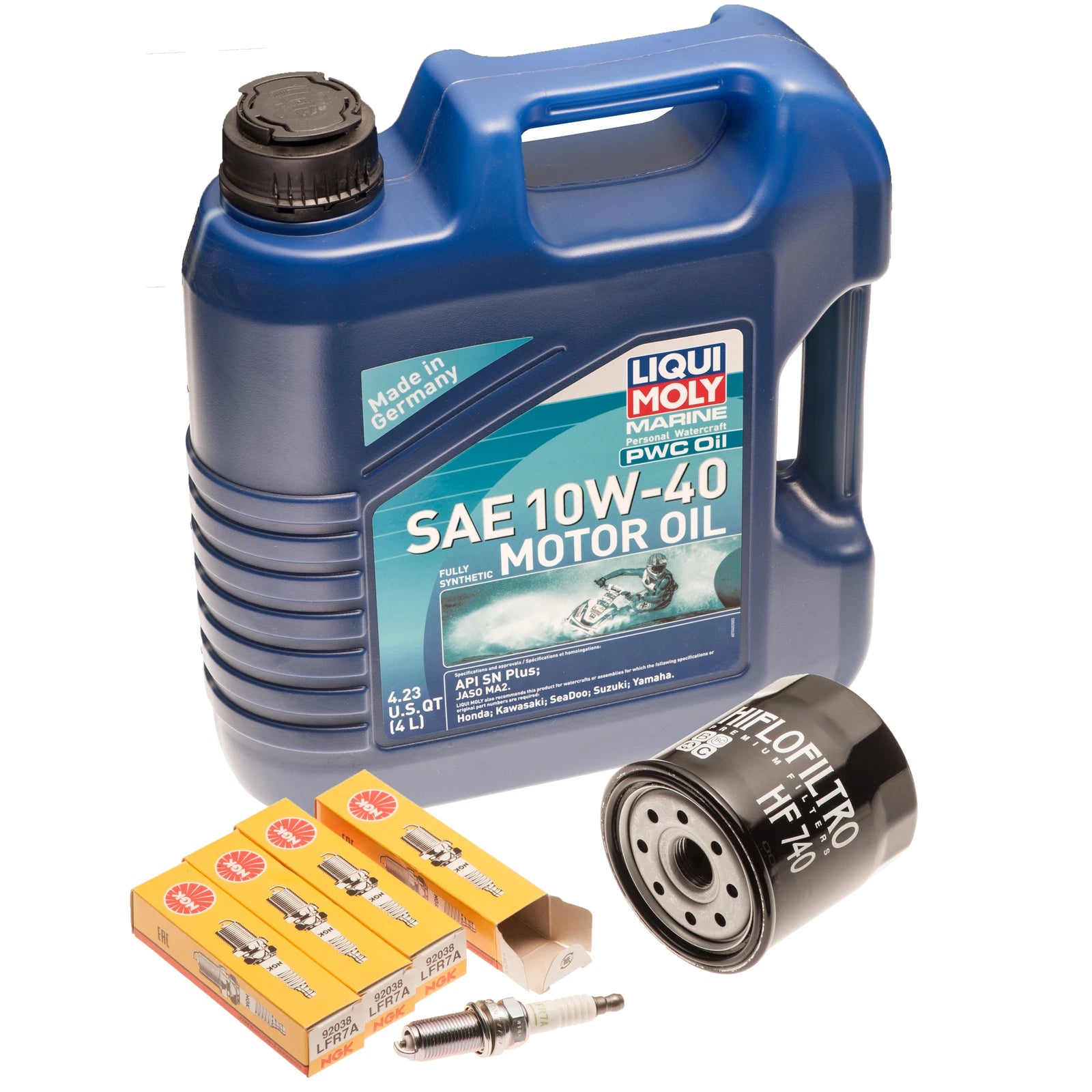 Oil Change Service Kit with Filter & NGK Plugs for Yamaha 1800 SVHO FX (2014–2019, 2020–2022)