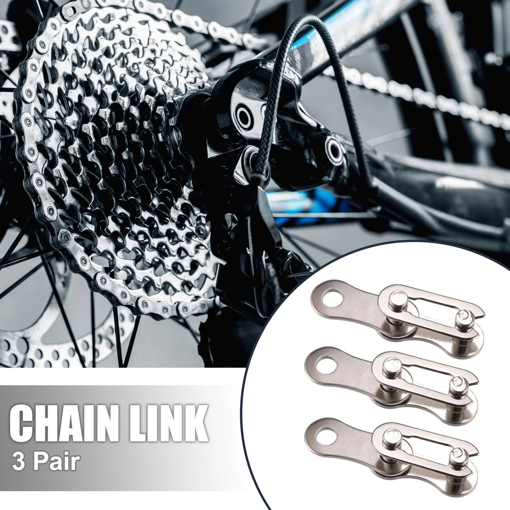 Chain Master Link Connectors Single Speed Silver Pair for Bike Bicycle (–)