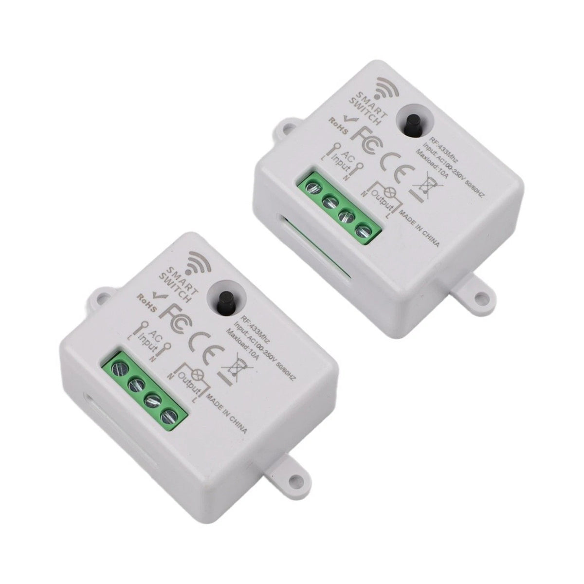 2Gang Wall Panel Switch for - Wireless Remote 433MHz 10A