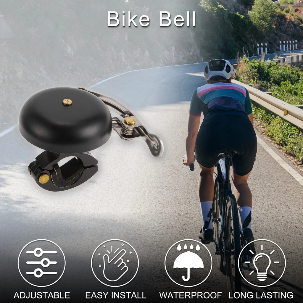 Bicycle Trigger Bell Loud Sound for Road Bikes 100DB Retro Black (N/A)