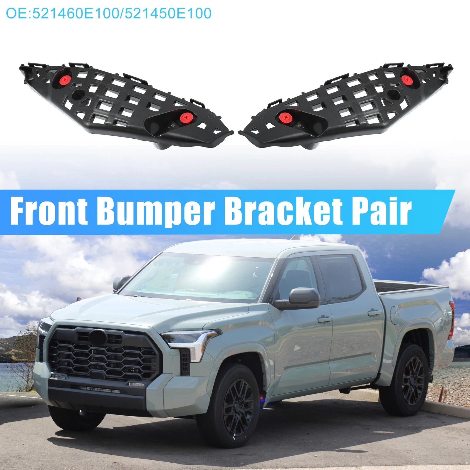 Bumper Bracket Retainer Spacer Mounting Support Pair for Toyota (2005–2015)