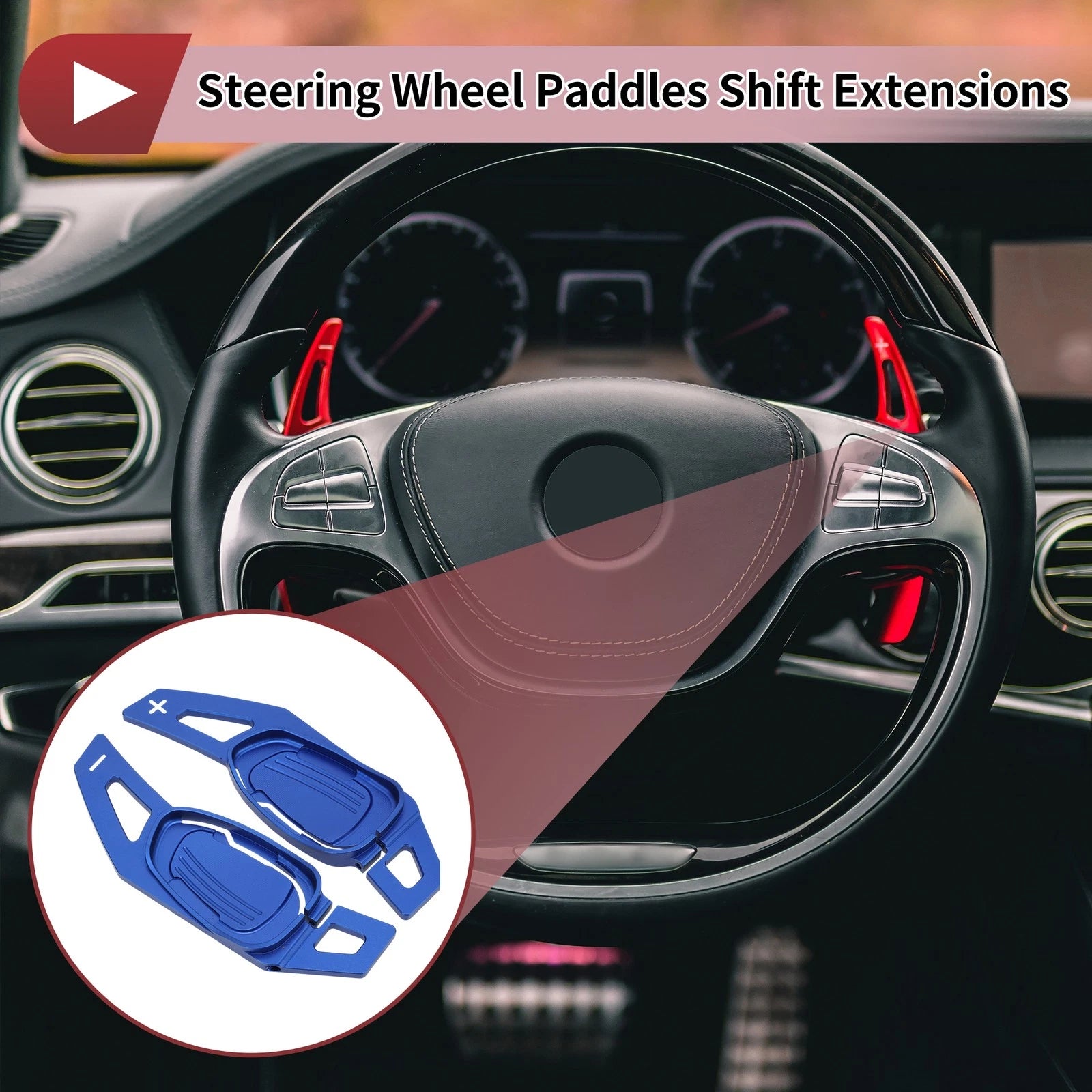 Set Blue Aluminum Steering Wheel Shift Paddles for Audi A5 (2016–2016)