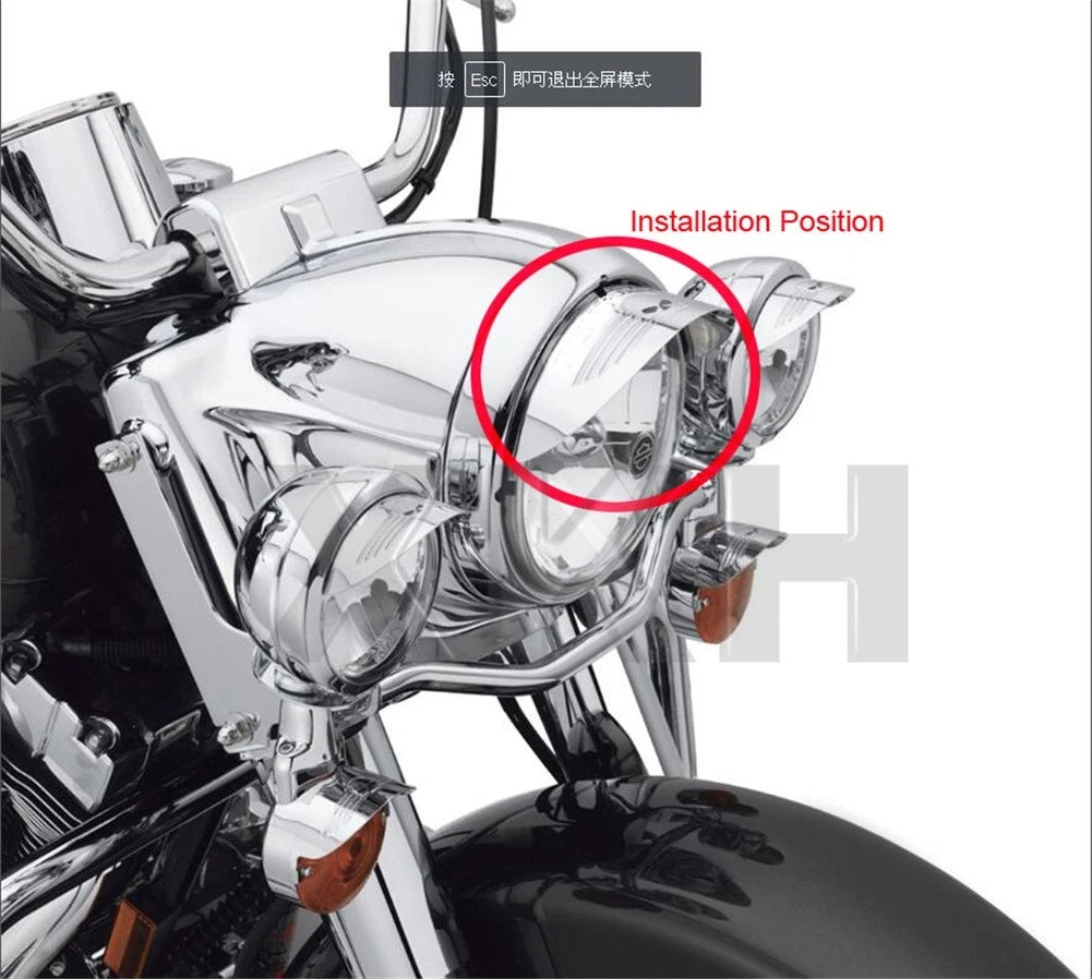 Chrome 7" Headlamp Visor for Harley (1984–2017) #69793-07