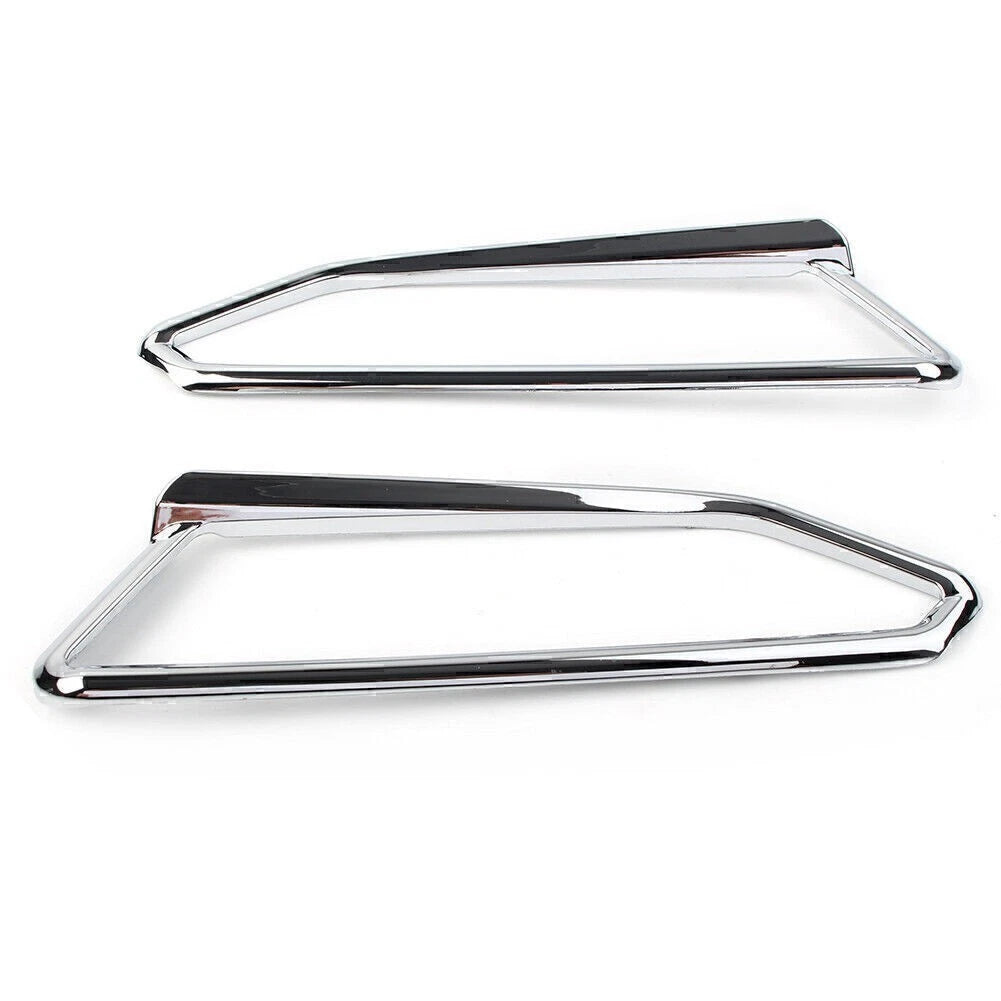 Pair Chrome Front Light Trim Accents for Honda Goldwing GL1800 (2018–2021)