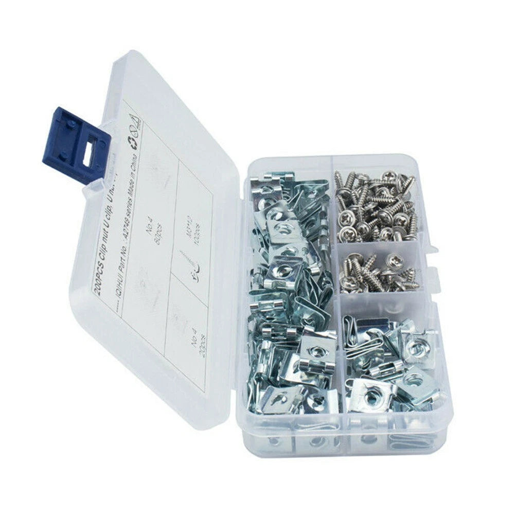 200PCS U-Clips Speed Fasteners for Car Accessories (Universal)