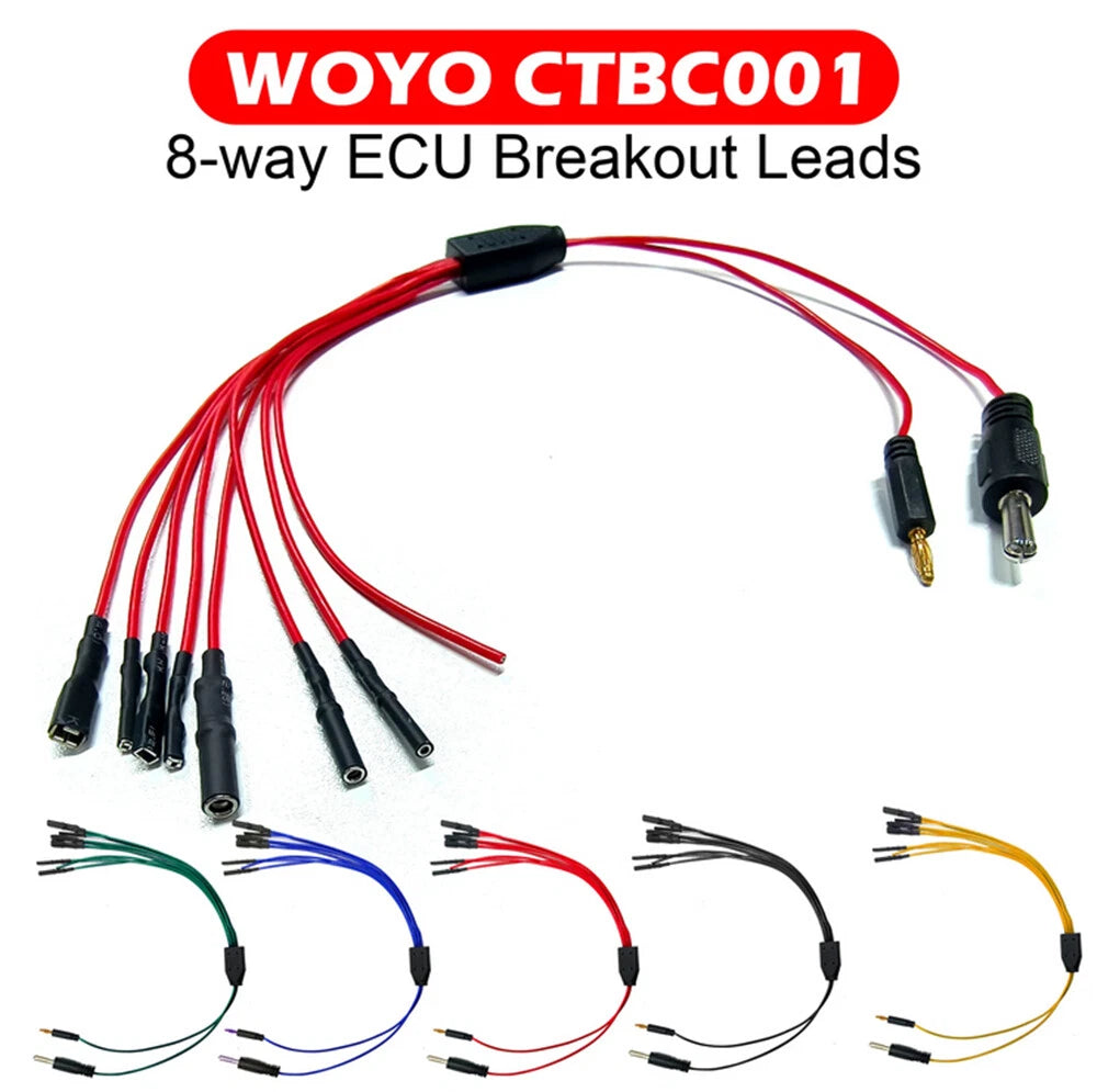 8-Way ECU Breakout Leads for Automotive Diagnostic Oscilloscope (2010–2023)