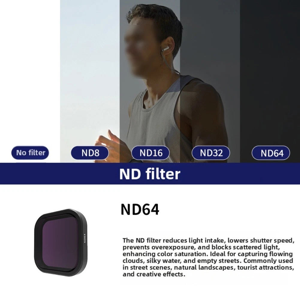 Set of 4 Camera Filters ND CPL UV for Outdoor Image Capture