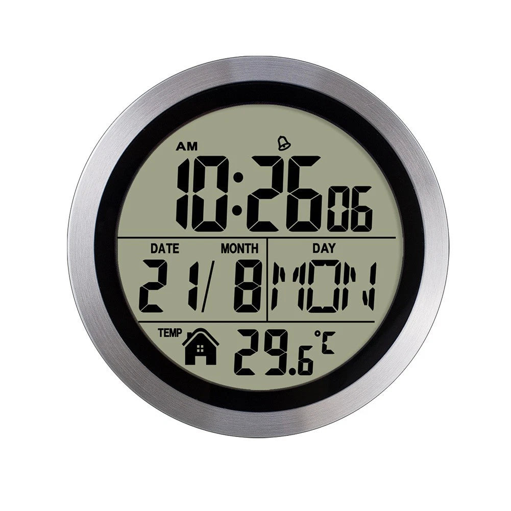 Digital Wall Clock with LED Display for Home