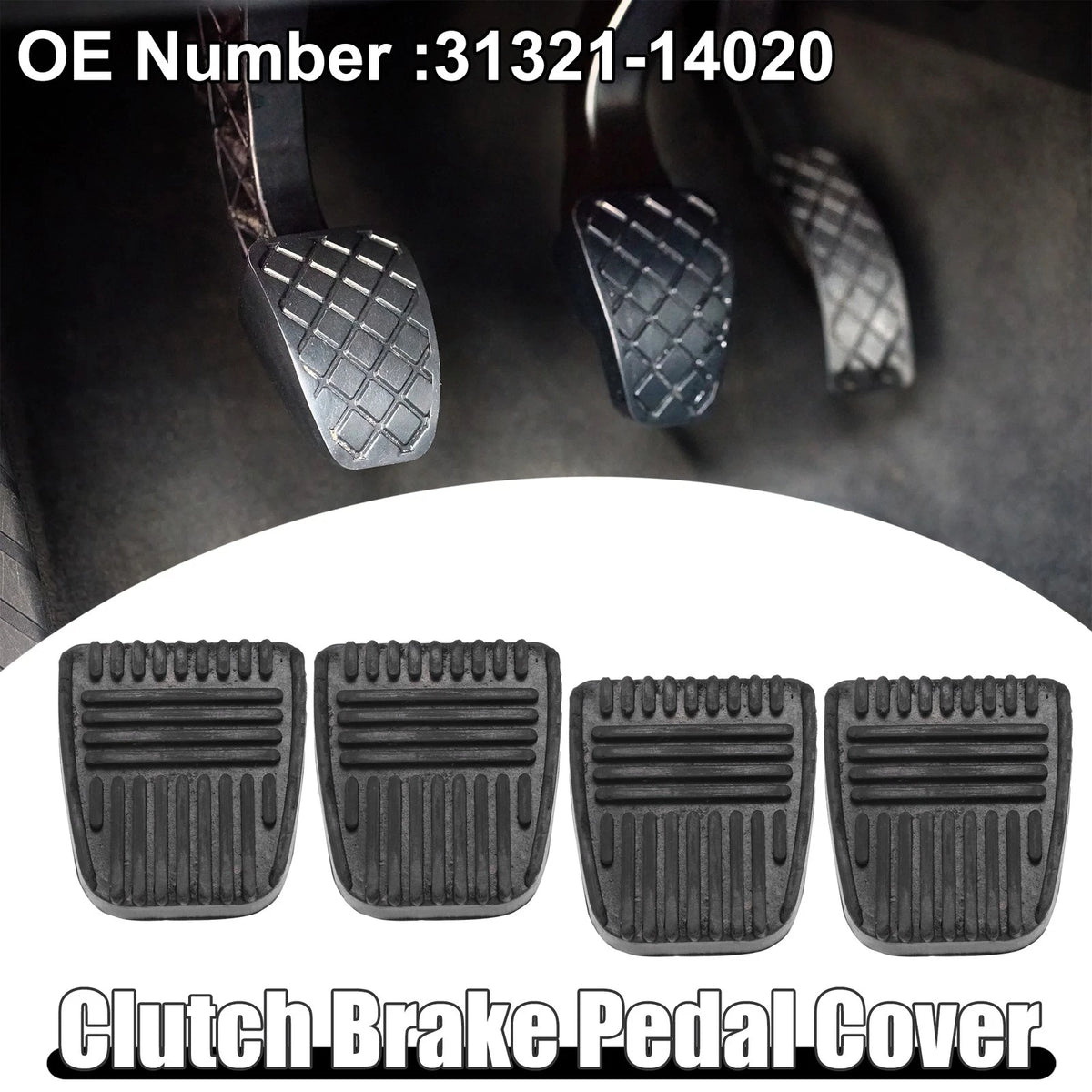 Clutch Brake Pedal Covers Set for Toyota 4Runner (1984–2001) Anti-Slip 4Pcs