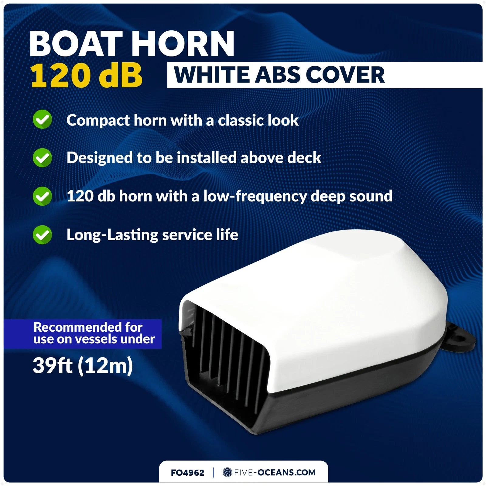 Compact Electric Boat Horn for Marine Use (12V)