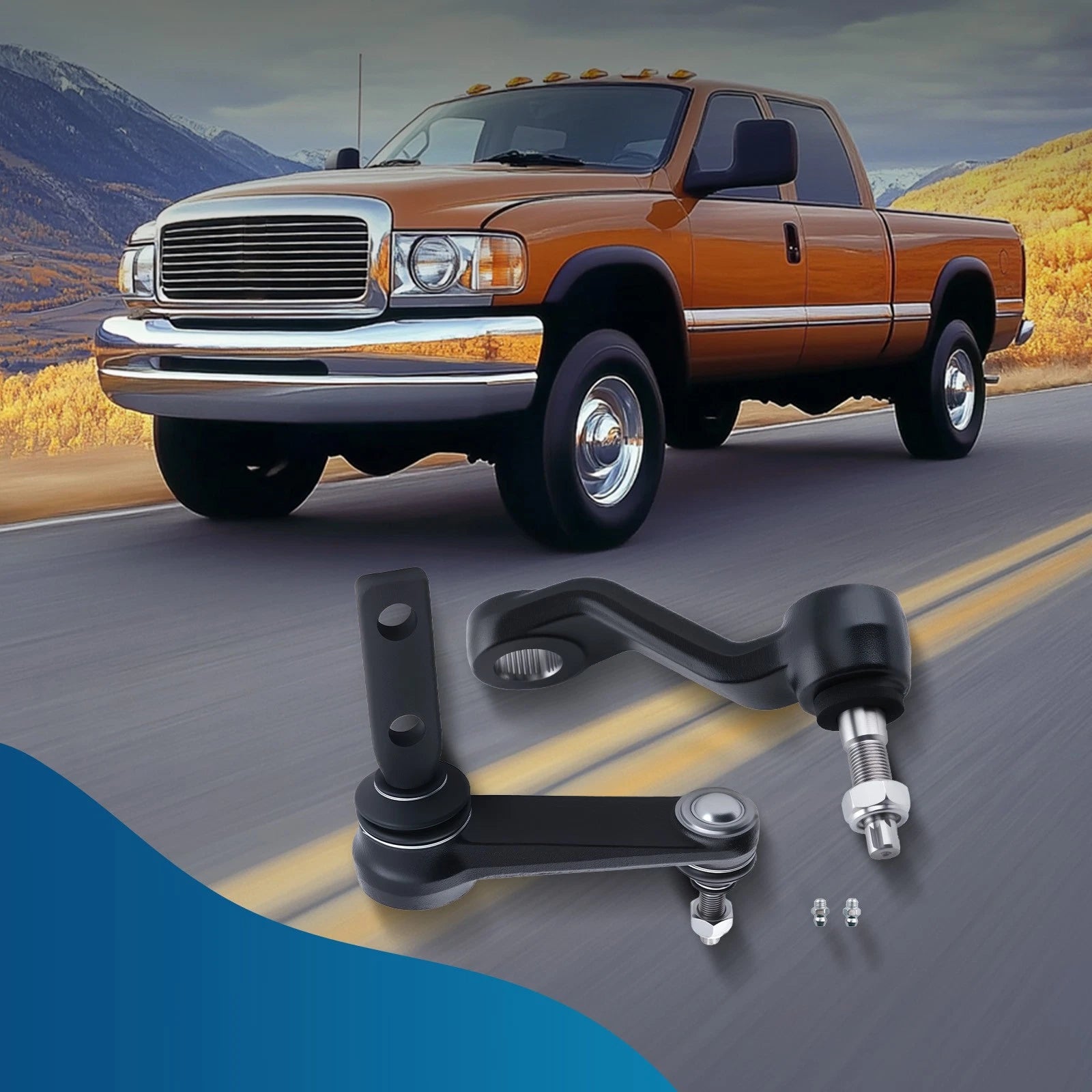 2pc Pitman Arm Set for Dodge Ram 1500 2500 (2000–2002)