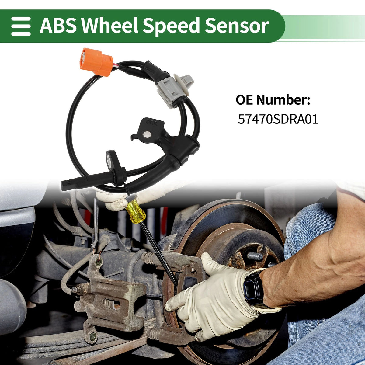 ABS Wheel Speed Sensor 57470SDRA01 for Honda Accord Hybrid (2005–2007)