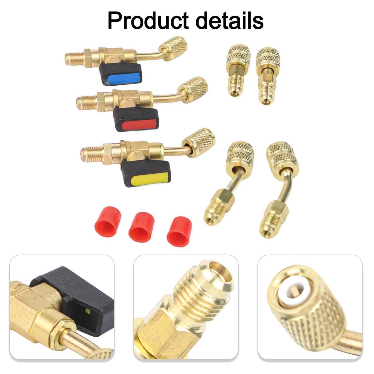 7-Piece Angled Valve Kit for Air Conditioning Repair