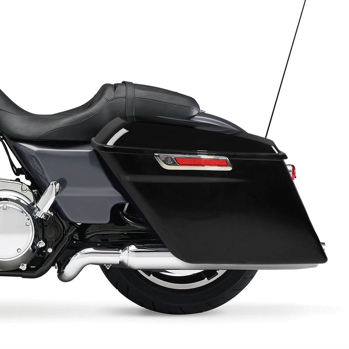 5" Stretched Extended Hard Saddle Bags for Harley Touring Road King (1993–2013)