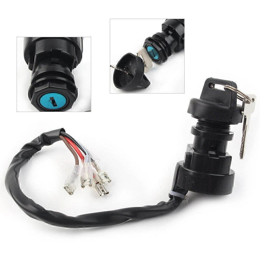 1 Set Ignition Key Switch For Polaris Trail Boss 250 350 2X4 4X4 1989-1995 Black