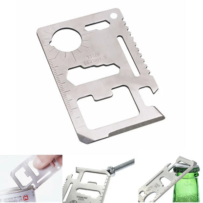 14-Function Multi Tool Card for Camping and Hiking (85x53x2mm)