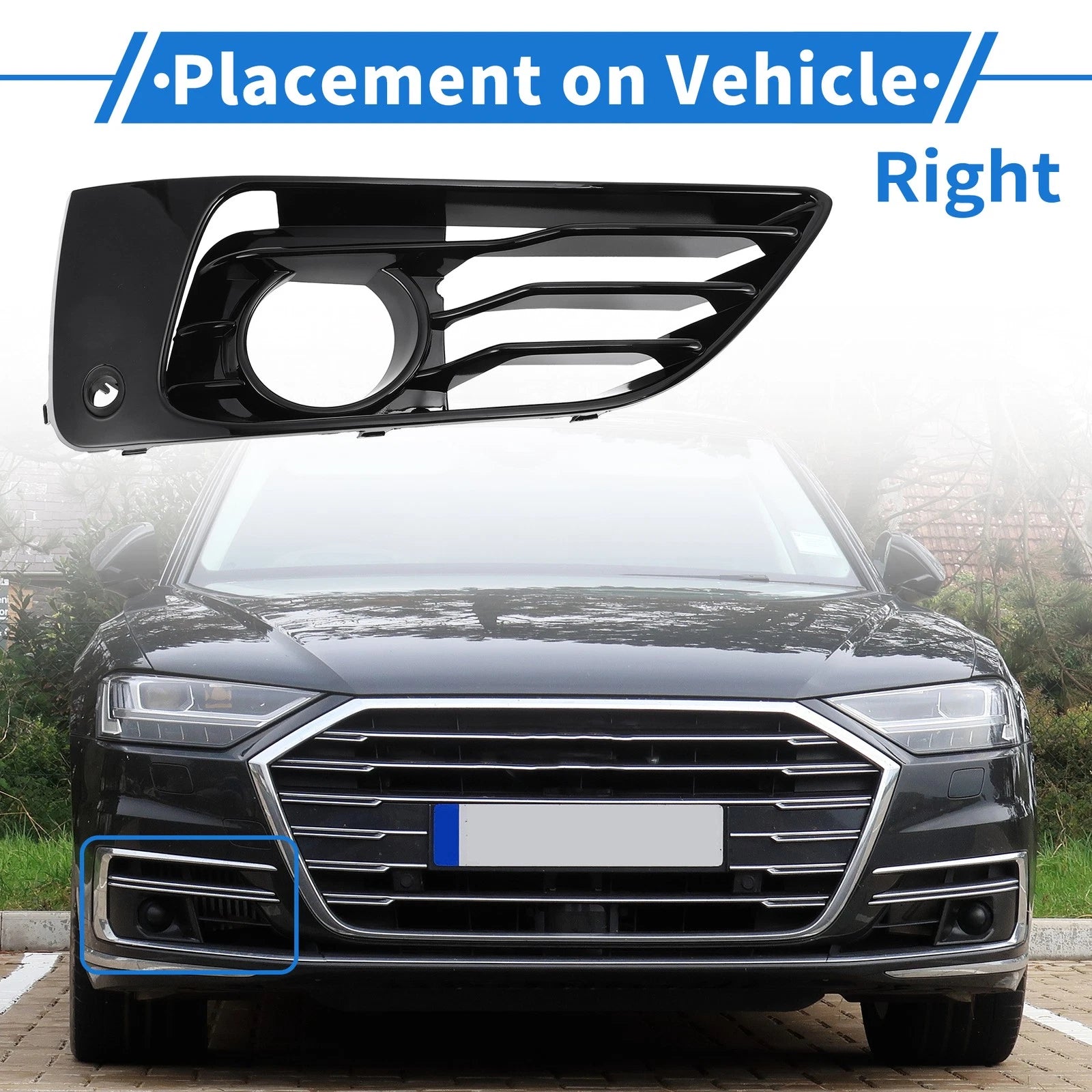 Fog Light Grill Front Right Replacement for BMW 2 Series (2017–2020)